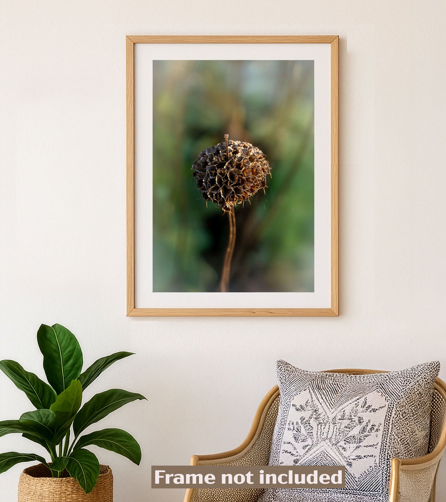 Jerusalem Sage Harmony – Surreal Botanical Art with Yoga and Sports Figures bohemian chair