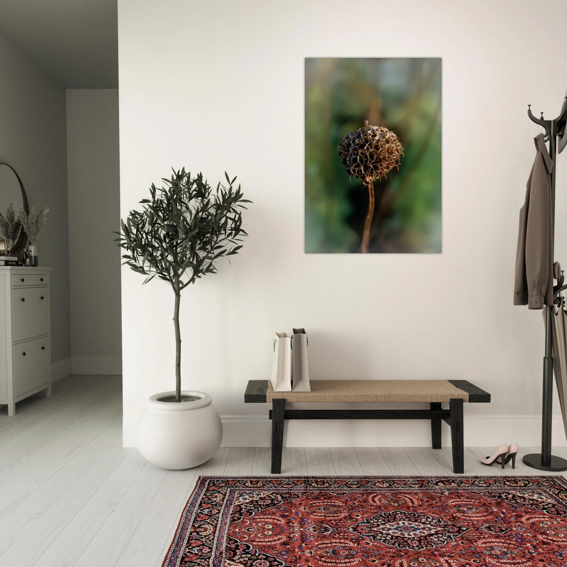 Jerusalem Sage Harmony – Surreal Botanical Art with Yoga and Sports Figures modern hall