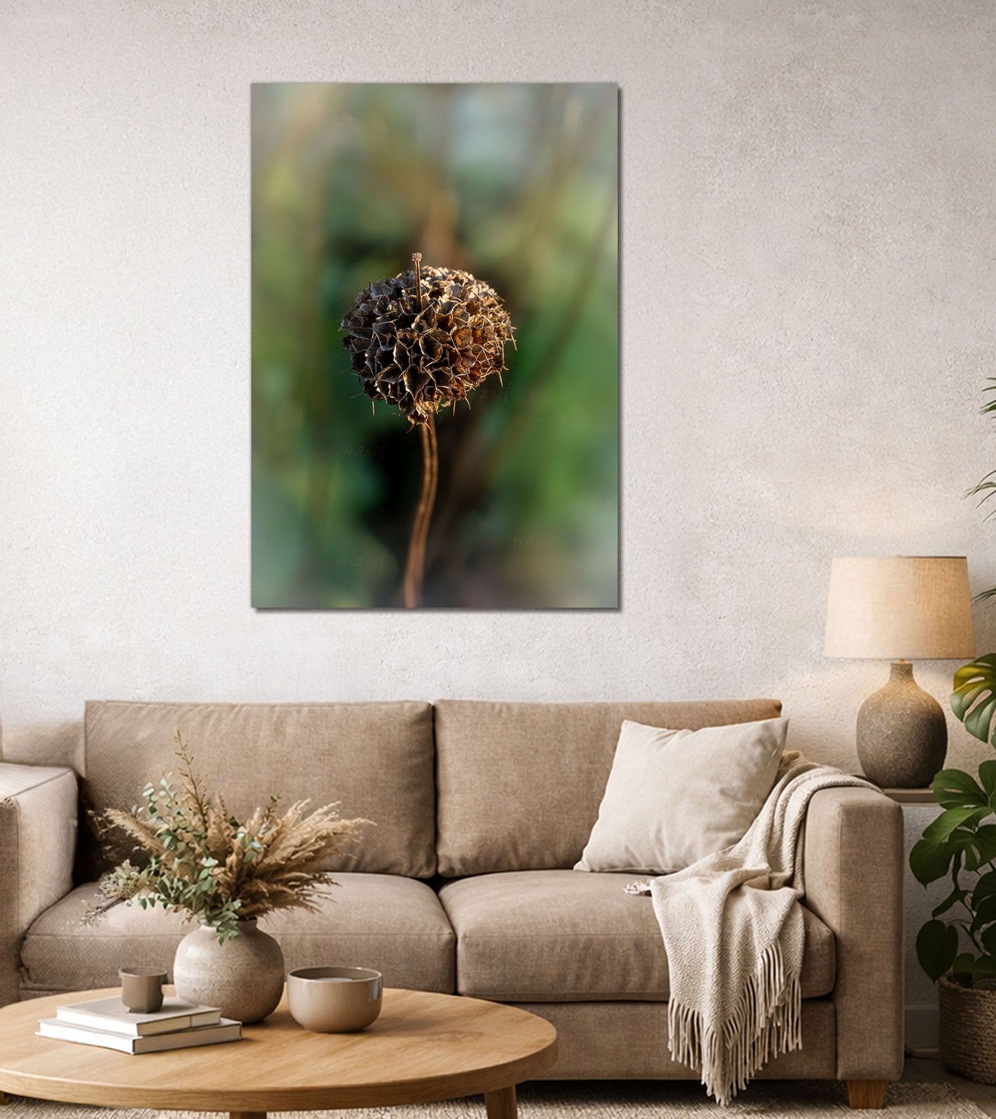 Jerusalem Sage Harmony – Surreal Botanical Art with Yoga and Sports Figures natural living