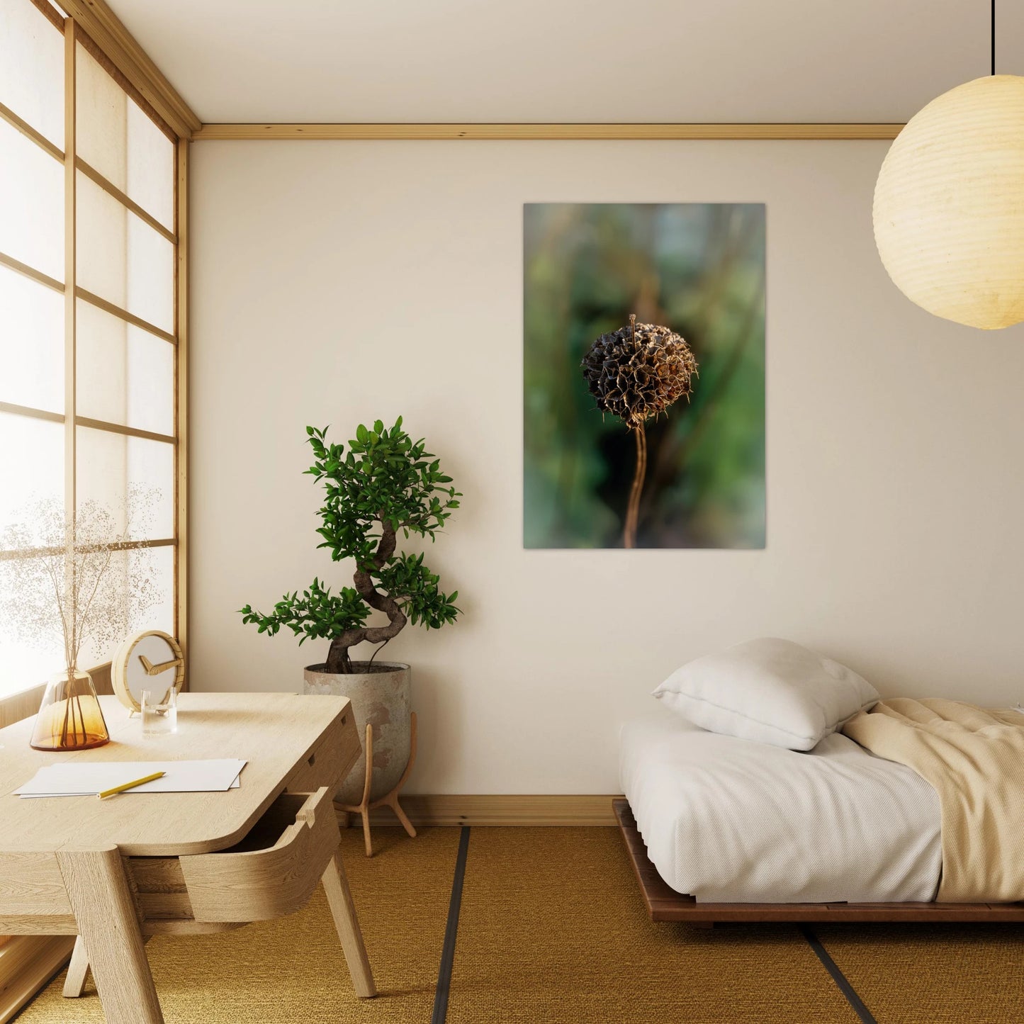 Jerusalem Sage Harmony – Surreal Botanical Art with Yoga and Sports Figures teenage room